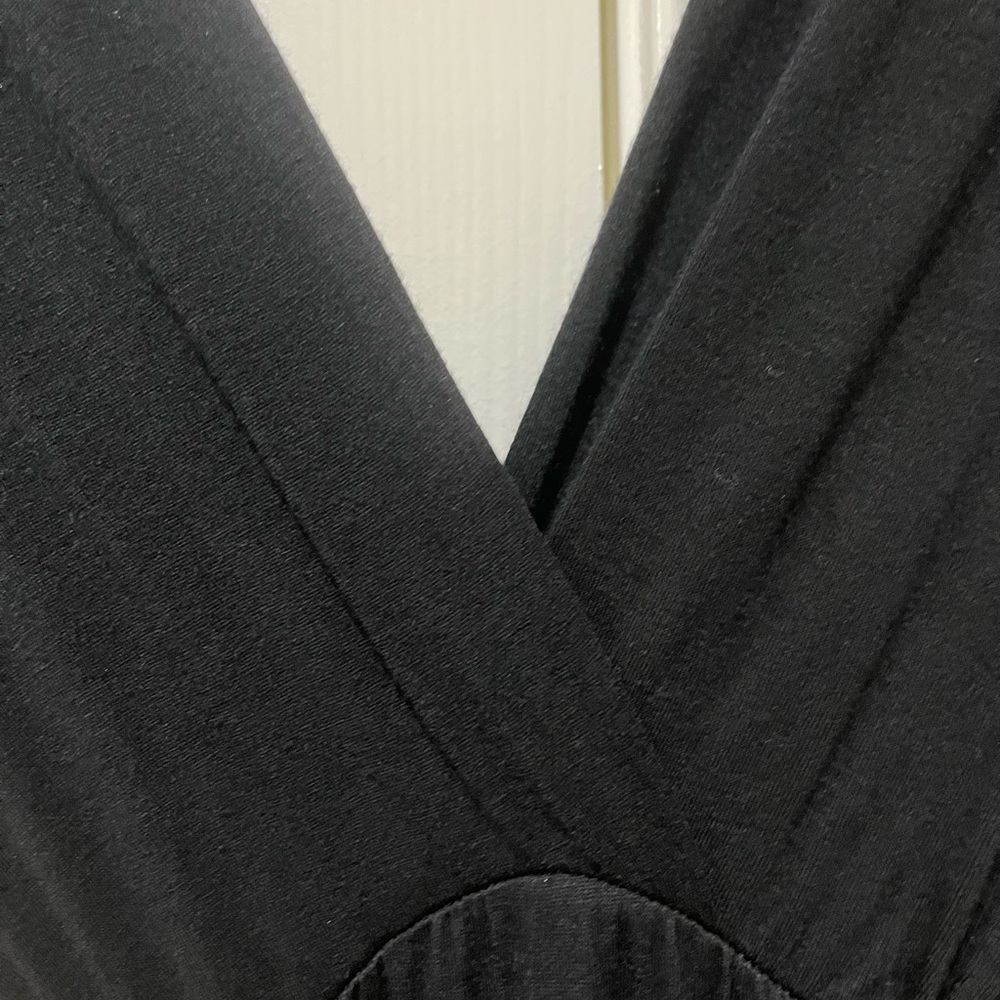 Maternity Seven7 Black Ruched Maxi Gown V-Neck - Picture 6 of 8